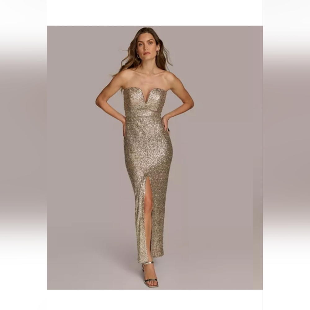 Donna Karan Women's Strapless Sequin Gown- Size 2 (not in store or on-line)